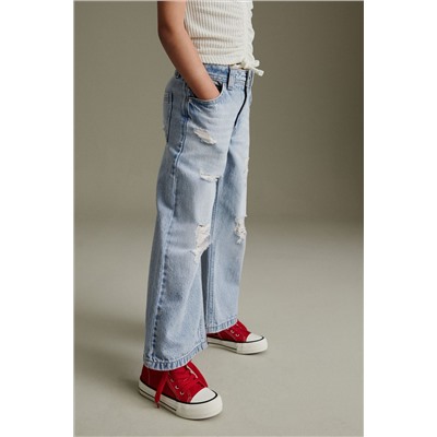 Blue Denim Wide Leg Jeans (3-16yrs)