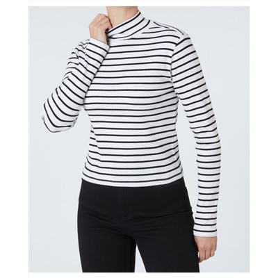 Langarmshirt mit Stehkragen Janina, Stretch