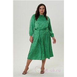 Платье 3498 AVERI Зеленое платье из креш-атласа