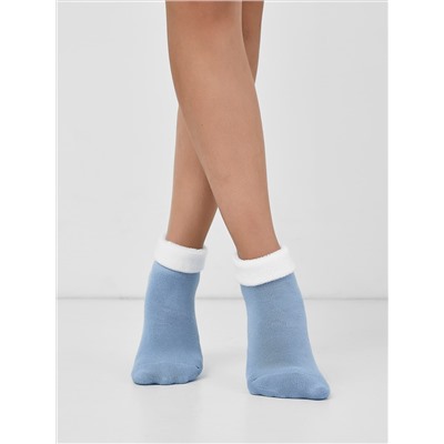 Детские укороченные носки в оттенке "туман" с силиконом на стопе