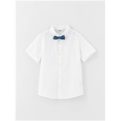 Базовая рубашка с короткими рукавами и галстуком-бабочкой LC Waikiki для мальчиков