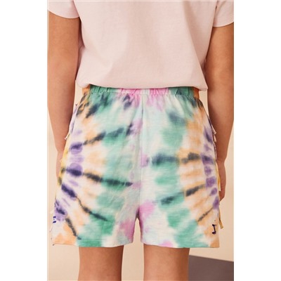 Multi Tie Dye Tassle Shorts (3-16yrs)