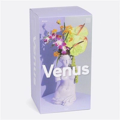 Ваза для цветов Venus, 31 см, лиловая