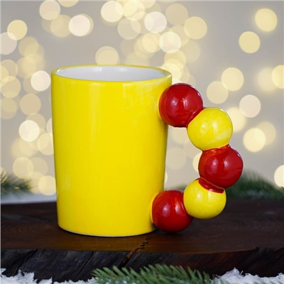 Новый год. Кружка новогодняя керамическая «Все получится», 450 мл, цвет жёлтый