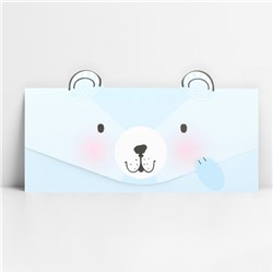 Конверт для денег формовой «Медвежонок», 17,5 × 9,5 см