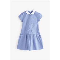 Cotton Rich School Gingham Zip Dress (3-14yrs)