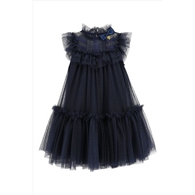 Angels Face Blue Andrea Spotted Tulle Dress