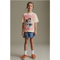 Neutral Oversized Sequin Minnie Mouse License T-Shirt (3-16yrs)