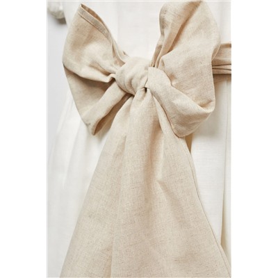 Mango Bow Linen-Blend Dress