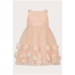 Monsoon Baby Pink Serenata Rose 3D Dress