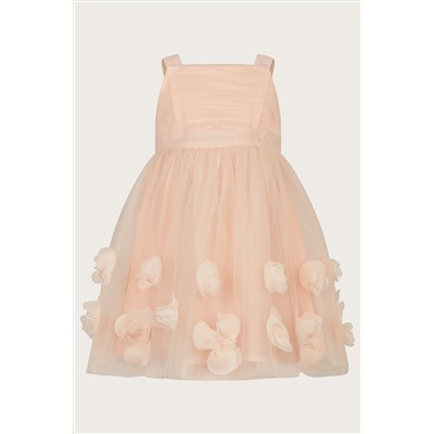 Monsoon Baby Pink Serenata Rose 3D Dress