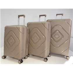 Набор из 3-х чемоданов с расширением 23104 Светло-серый