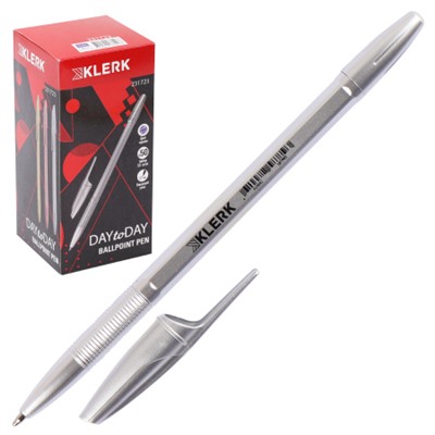 Ручка пишущий узел 0,7 мм, цвет чернил синий, ассорти 3 вида Metallic KLERK 231723