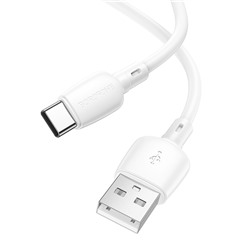 Кабель USB - TypeC BOROFONE BX93 27W (белый) 1м