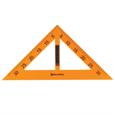 Набор чертежный для классной доски (2 треугольника, транспортир, циркуль, линейка 100 см), BRAUBERG, 210383