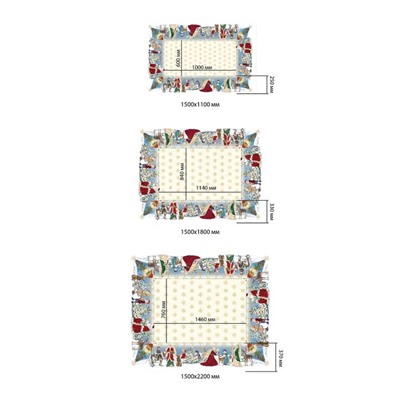 Скатерть новогодняя Этель "Christmas time" 150х110см +/-3см с ГМВО, хл100%