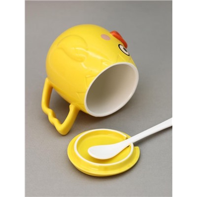 Кружка «Cutie duckling, glasses», yellow (400 ml)