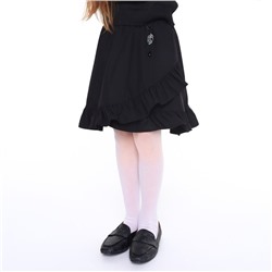 Юбка школьная для девочек, цвет чёрный, рост 122 см