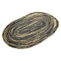 Циновка плетеная "Мексика" 80х120см, с бахромой, листья кукурузного пачатка, ручная работа (Китай)