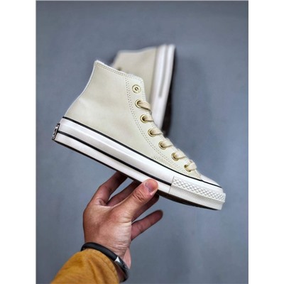 Новый зимний стиль с золотой пряжкой из кожи и меха версия Convers*e CHUCK 70 plus