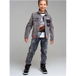 12411151 Куртка текстильная джинсовая для мальчиков