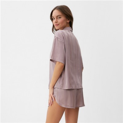 Пижама женская (рубашка и шорты) KAFTAN "Полоса" размер 40-42, розовый