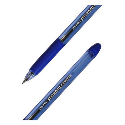 Ручка шариковая неавтомат. PENAC StickBallCRYSTсин,масл,манBA3402-03F