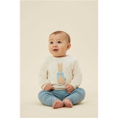 MORI Cream Peter Rabbit Placement Print Sweatshirt