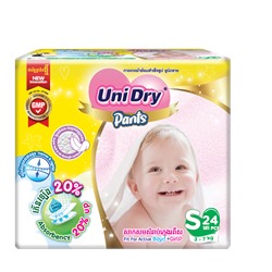 [UNIDRY] Подгузники-ТРУСИКИ детские Super Dry S 3-7 кг, 24 шт