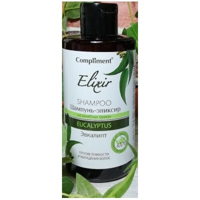 "Compliment" Elixir Шампунь-эликсир пр/ломкости и выпадения волос Эвкалипт (320мл).12 /799679