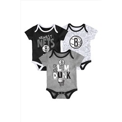 Fanatics NBA Brooklyn Nets Slam Dunk 3pc Black Bodysuit