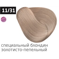 OLLIN color 11/31 специальный блондин золотисто-пепельный 100мл перманентная крем-краска для волос
