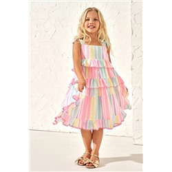 Angel & Rocket Pinki Nola Multi Bright Stripe Dress
