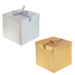 Коробка подарочная (бумага, плотность 300г/м2), L21 W21 H21 см, 2в.