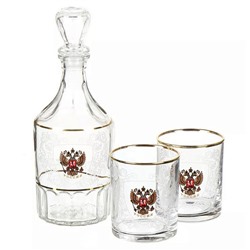 Подарочный набор 3 предмета "Россия" (графин "Цезарь" + 2 стакана 250 мл) 1330-ГДЗ4