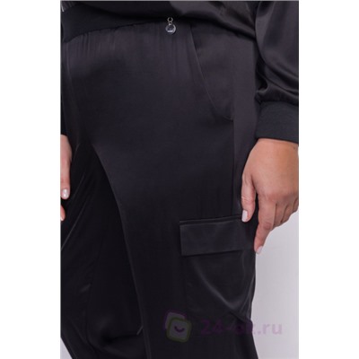 Брюки 3219 - Свободные атласные брюки с манжетами 3219