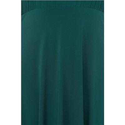 Изумрудно-зеленое трикотажное платье миди TBBSS24AH00091