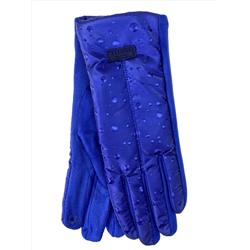 Комбинированные женские перчатки, цвет синий