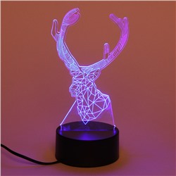 Светильник ночник "3D-Олень" LED 22,5*11см 220 Вт