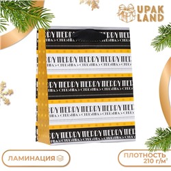 Новый год. Пакет ламинированный «Merry Merry» 11,5 х 14,5 х 6 см