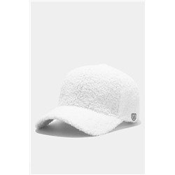 Женская зимняя белая плюшевая кепка, модная бейсболка