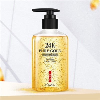 Глубоко очищающий гель для умывания VENZEN Pure Gold 24K, 200гр