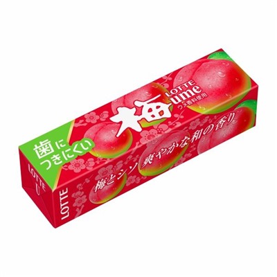Жевательная резинка Японская слива Lotte Ume Gum 9 пластинок