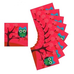 Салфетки бумажные "Сова на дереве", набор 20 шт., 33 × 33 см