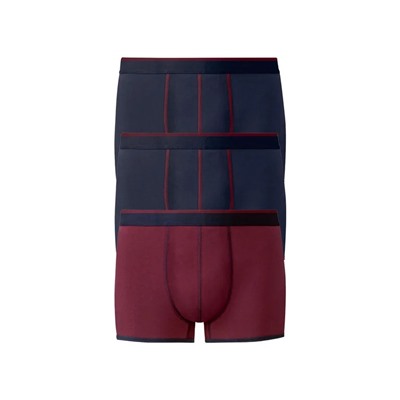 LIVERGY® Herren Boxer, 3 Stück, mit hohem Baumwollanteil