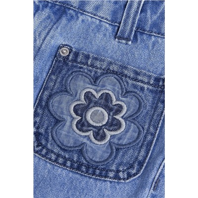 Monsoon Blue Flower Denim Shorts