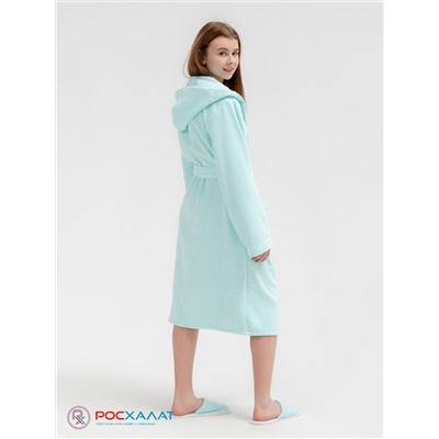 Подростковый махровый халат с капюшоном морская волна МЗ-18 (58)