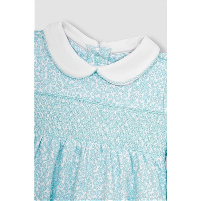 JoJo Maman Bébé Ditsy Floral Smocked Jersey Dress