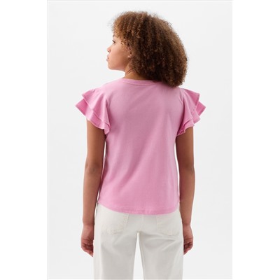 Gap Logo Short Flutter Sleeve Crew Neck T-Shirt (4-13yrs)