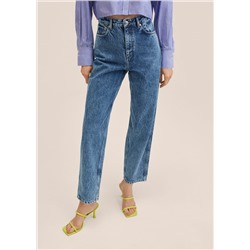 Jeans tapered tiro alto -  Mujer | Mango España